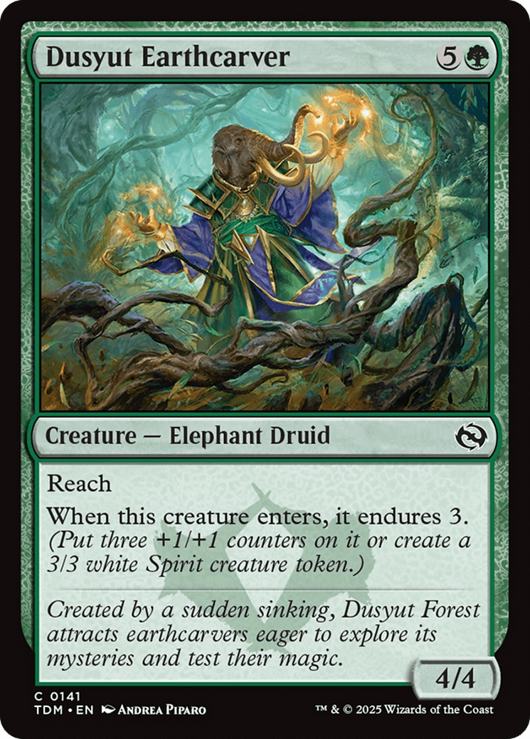 Dusyut Earthcarver (141) [Tarkir: Dragonstorm]  Foil