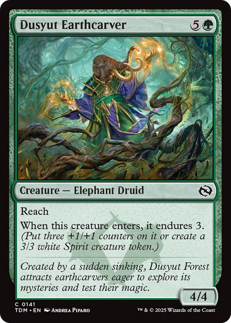 Dusyut Earthcarver (141) [Tarkir: Dragonstorm]  Foil