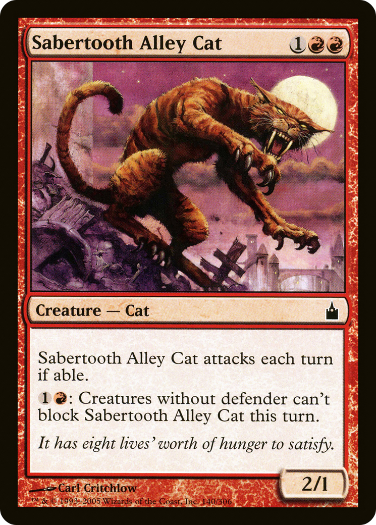 Sabertooth Alley Cat [Ravnica: City of Guilds] Foil