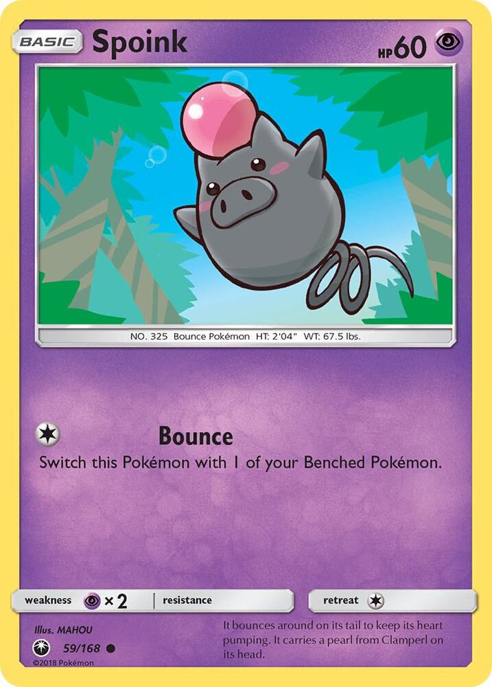 Spoink 59/168 (SM - Celestial Storm) 