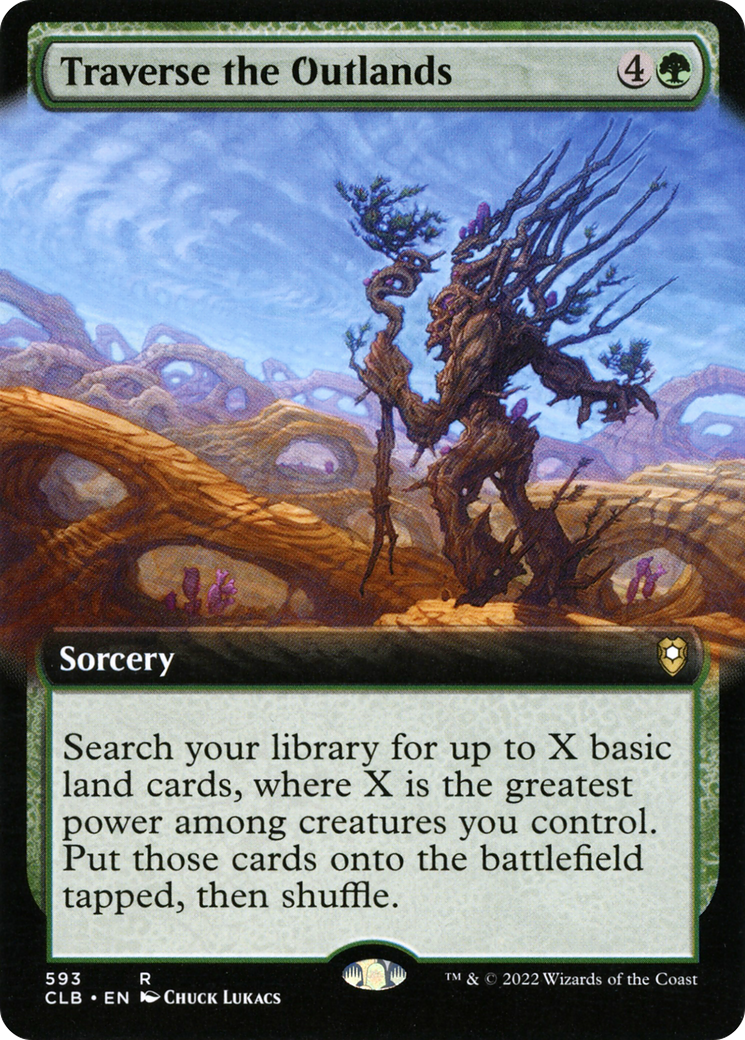 Traverse the Outlands (Extended Art) [Commander Legends: Battle for Baldur's Gate] Foil