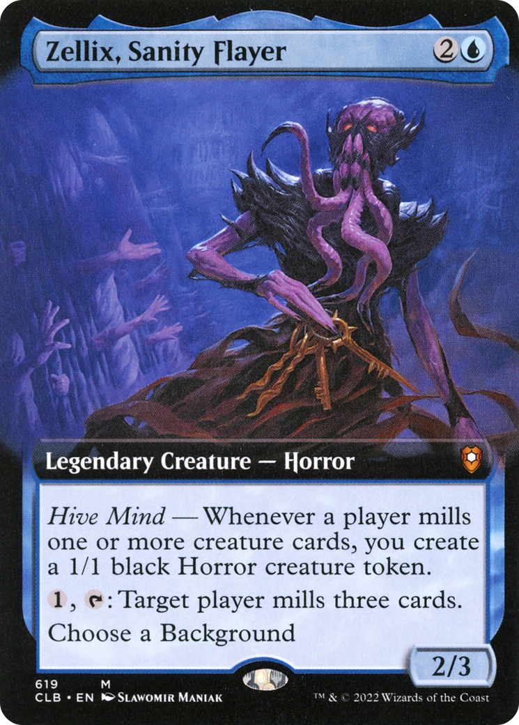 Zellix, Sanity Flayer (Extended Art) [Commander Legends: Battle for Baldur's Gate] Foil
