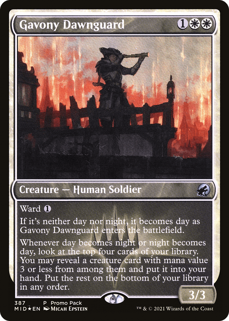 Gavony Dawnguard (Promo Pack) [Innistrad: Midnight Hunt Promos]