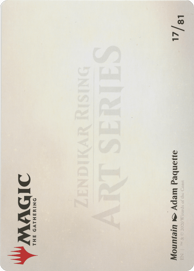 Mountain // Mountain (AZNR-017) - Zendikar Rising Art Series (Borderless)