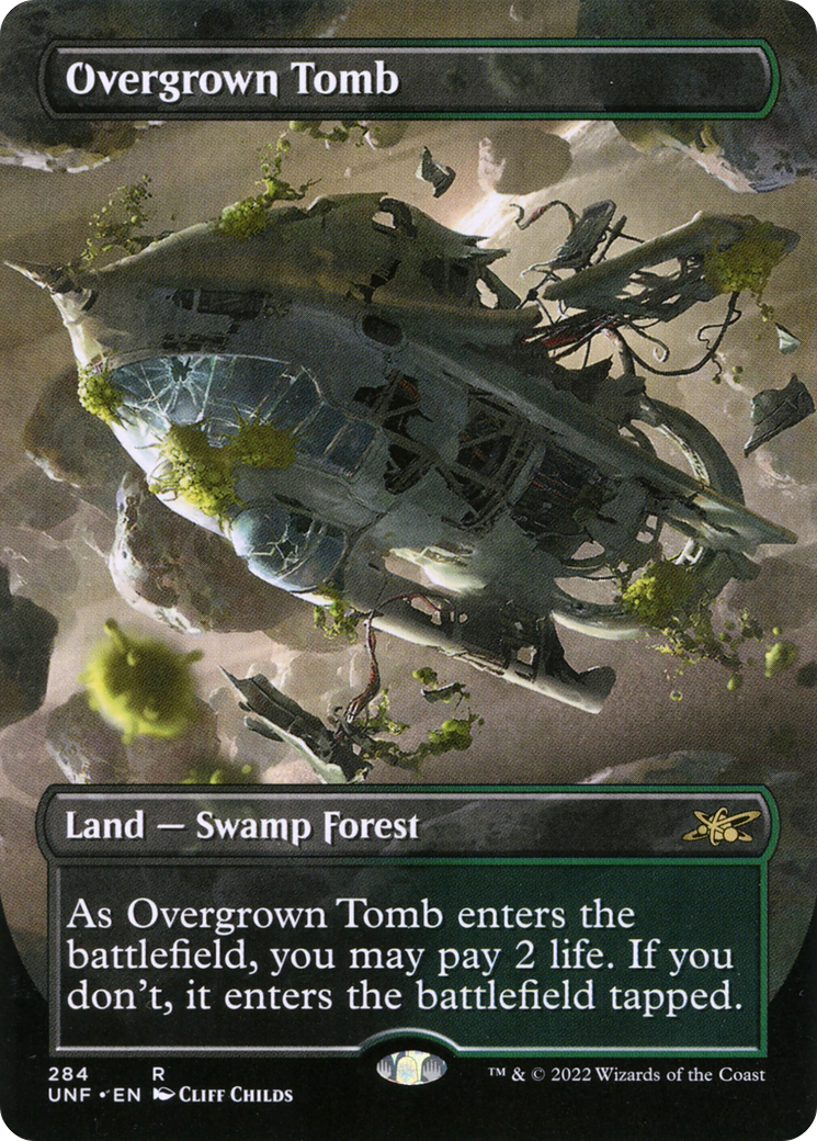 Overgrown Tomb (Borderless) [Unfinity] Foil