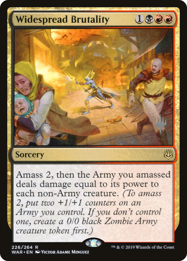 Widespread Brutality (Promo Pack) [War of the Spark Promos] Foil
