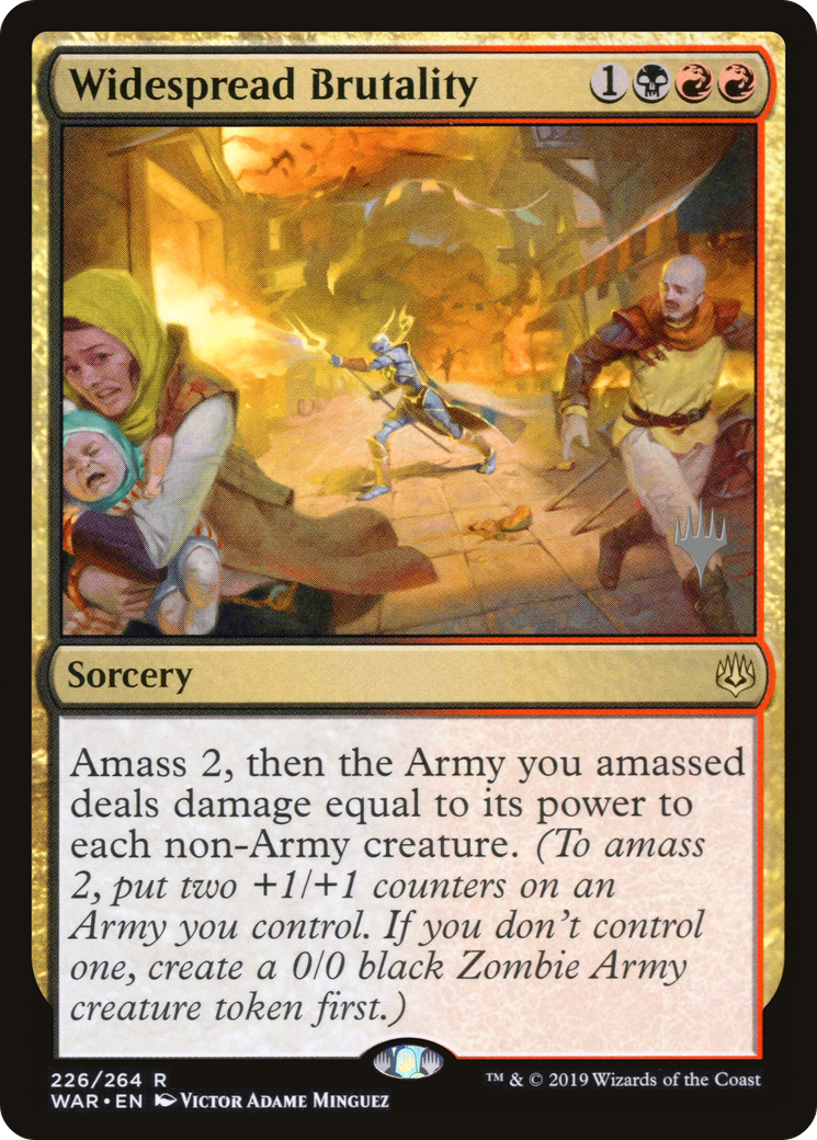 Widespread Brutality (Promo Pack) [War of the Spark Promos] Foil