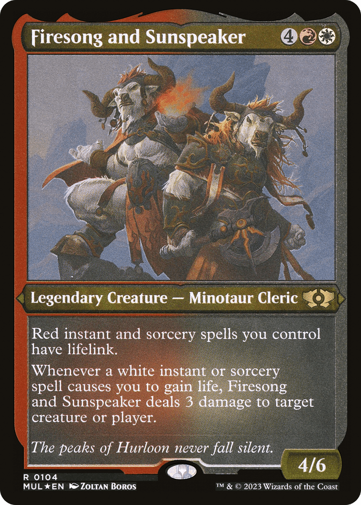 Firesong and Sunspeaker (Foil Etched) |  Foil (104) [Multiverse Legends]
