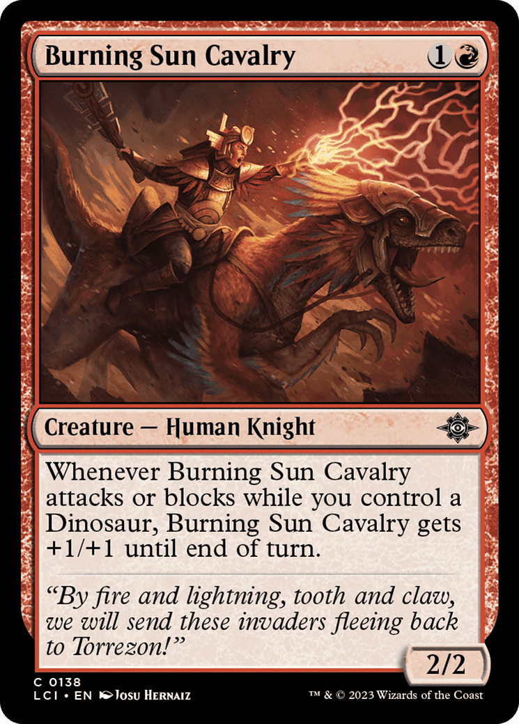 Burning Sun Cavalry [The Lost Caverns of Ixalan] Foil