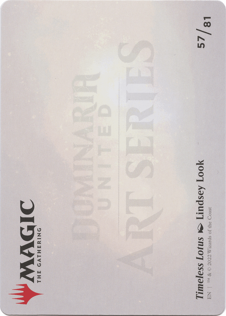 Timeless Lotus // Timeless Lotus (ADMU-057) - Dominaria United Art Series (Borderless) Foil