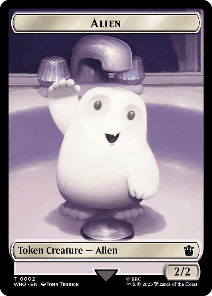 Alien // Dinosaur Double-Sided Token [Doctor Who Tokens] Foil