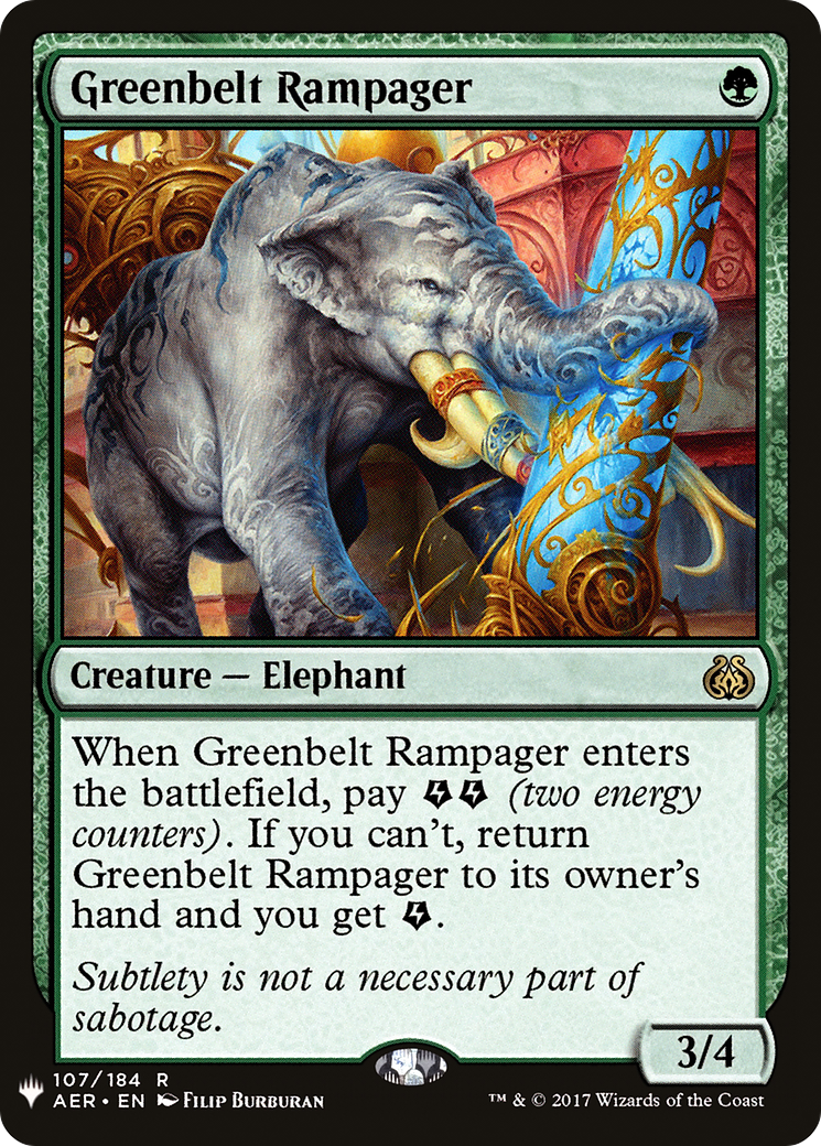 Greenbelt Rampager |  (AER-107) [The List]