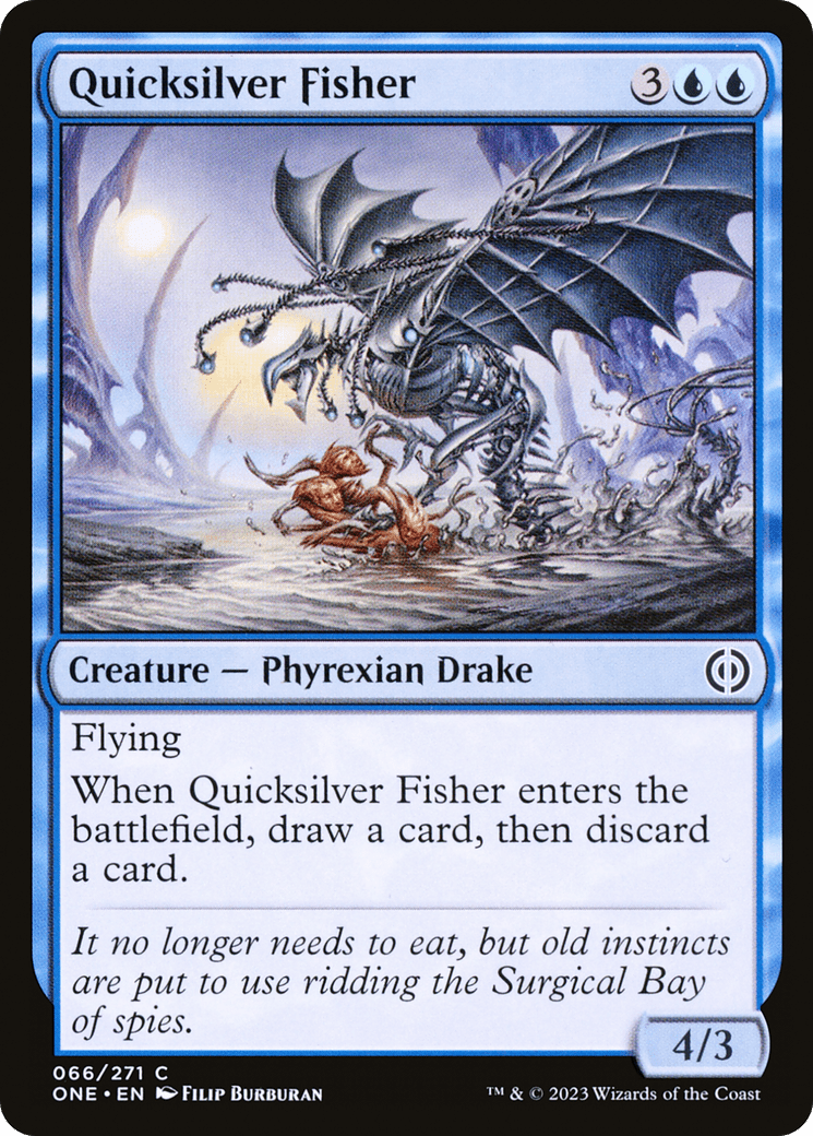 Quicksilver Fisher [Phyrexia: All Will Be One] Foil