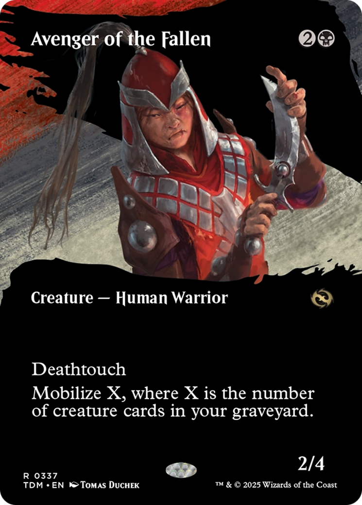 Avenger of the Fallen (Borderless) (337) [Tarkir: Dragonstorm]  Foil