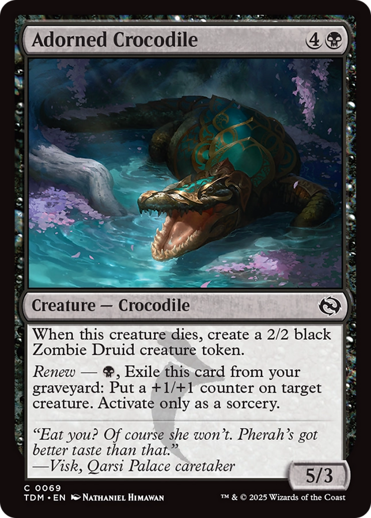 Adorned Crocodile (069) [Tarkir: Dragonstorm]  Foil