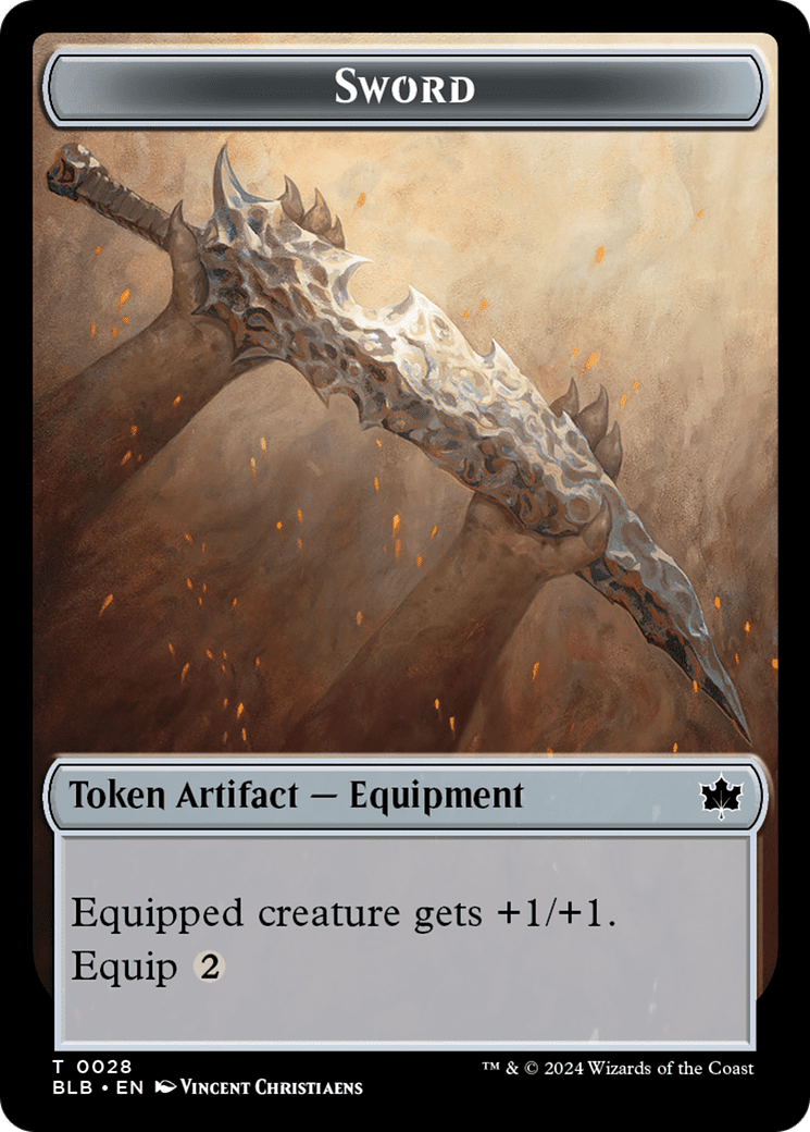 Sword (TBLB-028) - Bloomburrow Tokens Foil