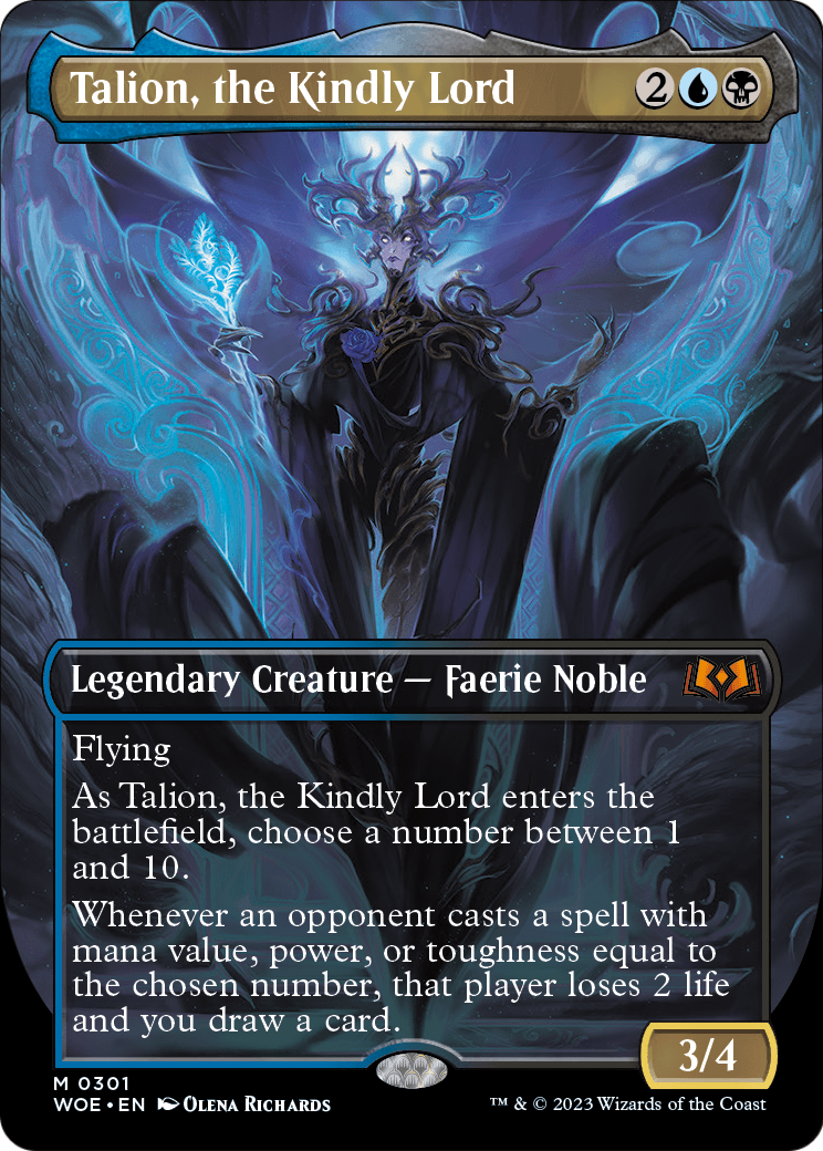 Talion, the Kindly Lord (Borderless Alternate Art) [Wilds of Eldraine] Foil