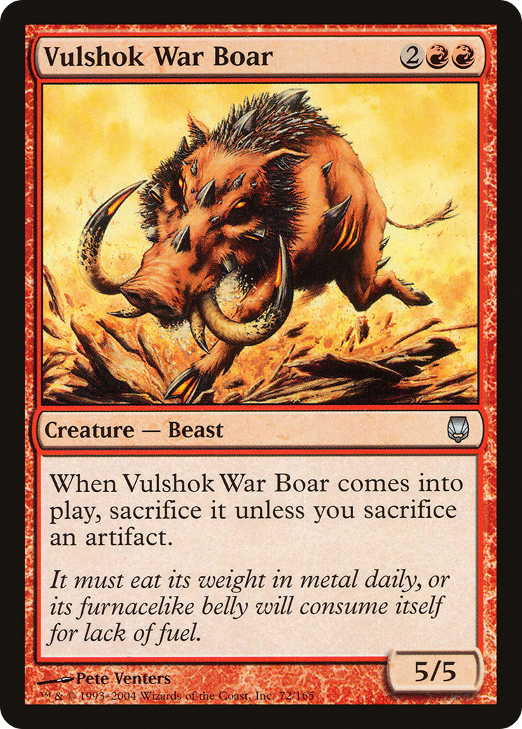 Vulshok War Boar [Darksteel] Foil