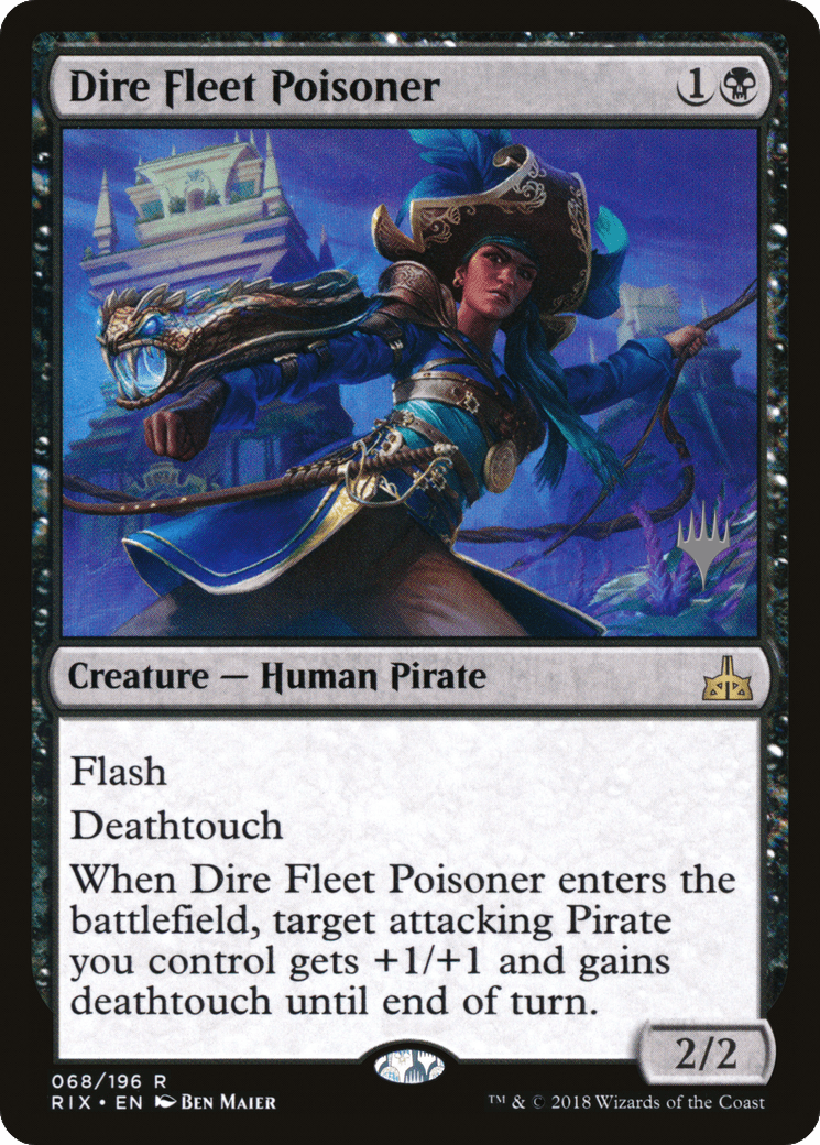 Dire Fleet Poisoner (Promo Pack) [Rivals of Ixalan Promos] Foil