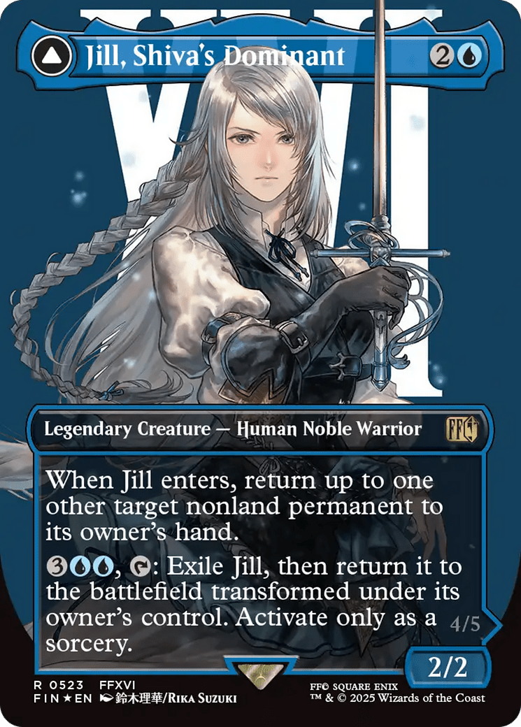 Jill, Shiva's Dominant (Borderless) (Surge Foil) (523) [FINAL FANTASY]
