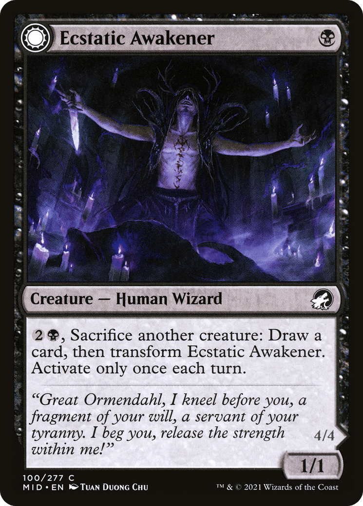 Ecstatic Awakener // Awoken Demon [Innistrad: Midnight Hunt] Foil
