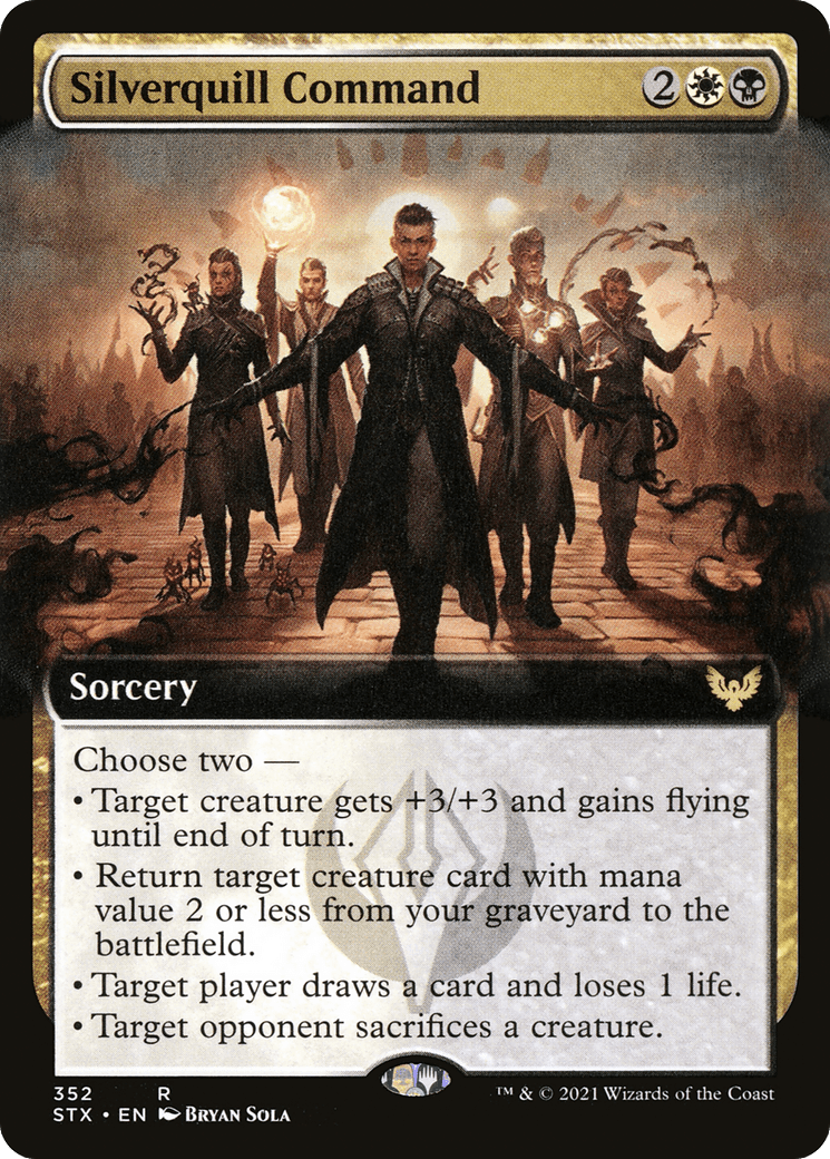 Silverquill Command (Extended Art) [Strixhaven: School of Mages] Foil