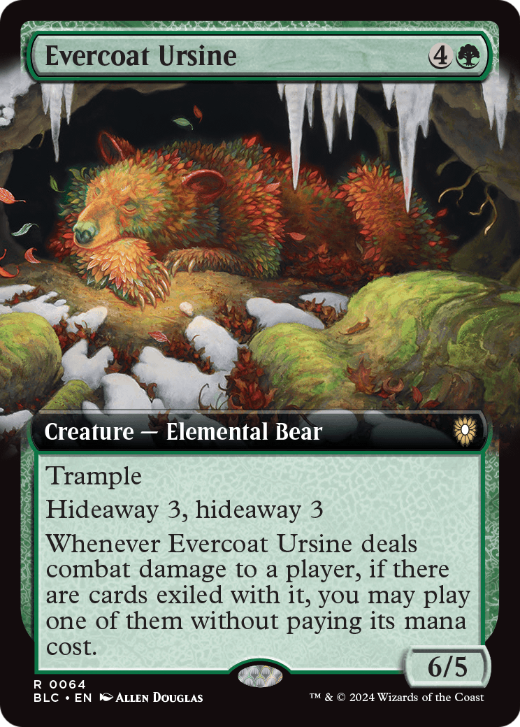 Evercoat Ursine (Extended Art) [Bloomburrow Commander] Foil