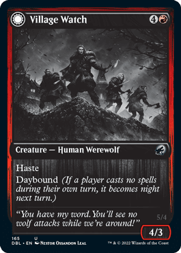 Village Watch // Village Reavers [Innistrad: Double Feature] Foil