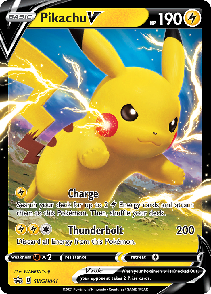 Pikachu V SWSH061/307 - SWSH Sword & Shield Promo Cards Holofoil