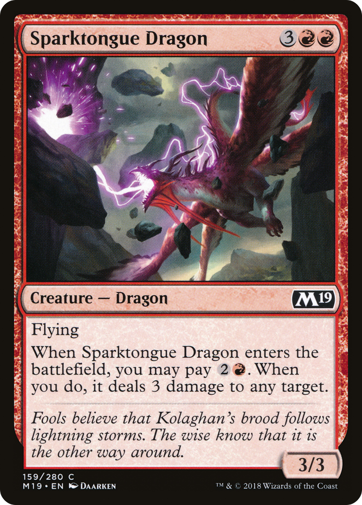 Sparktongue Dragon [Core Set 2019] Foil