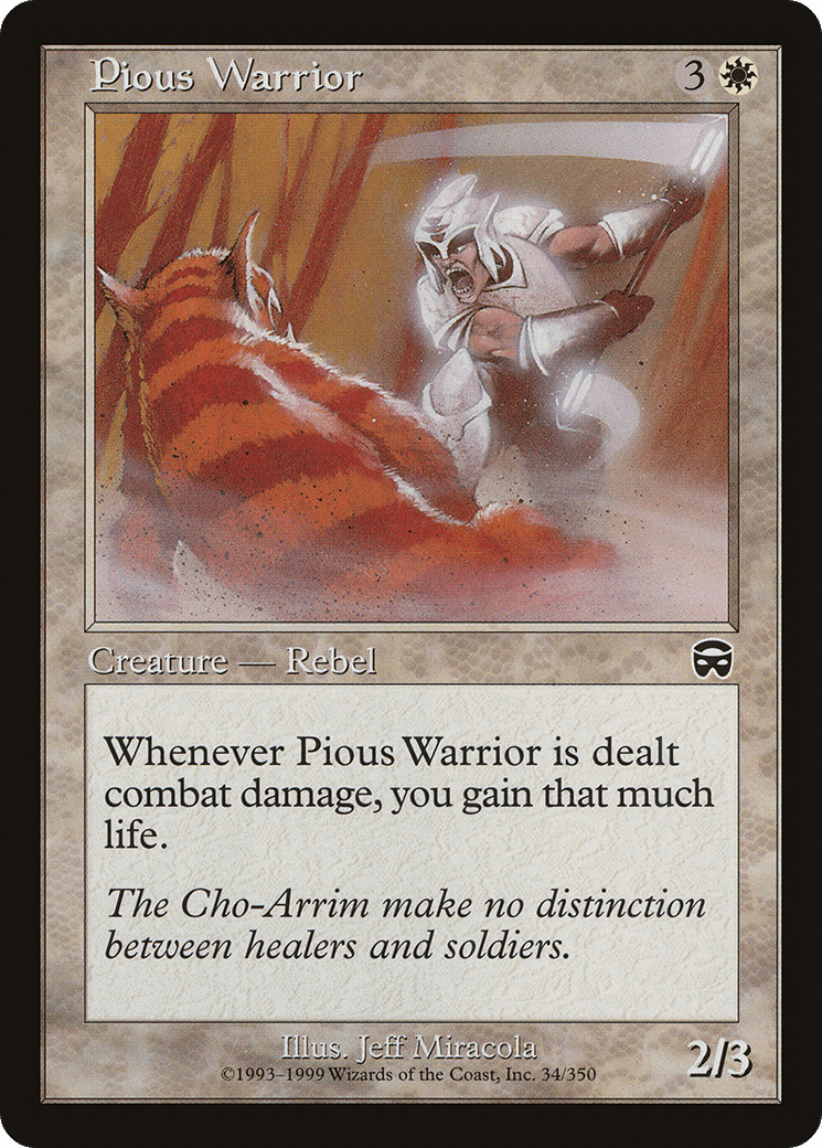 Pious Warrior [Mercadian Masques] Foil