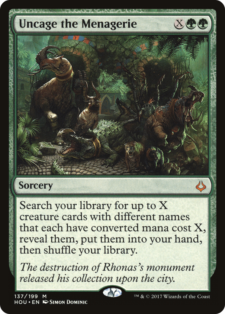 Uncage the Menagerie [Hour of Devastation] Foil