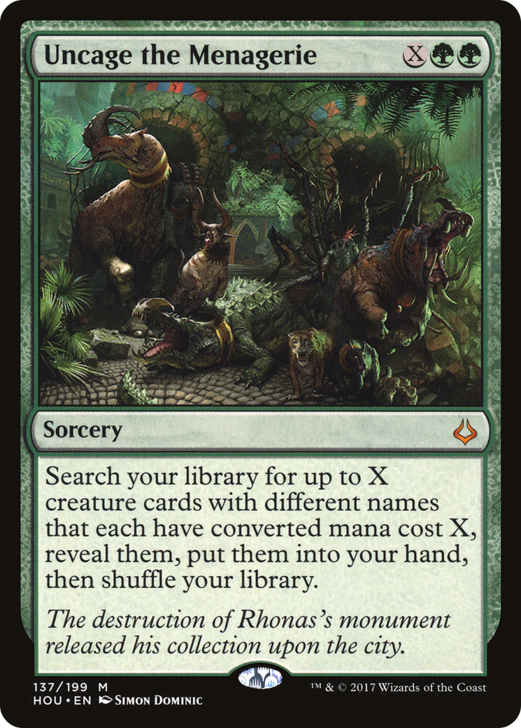 Uncage the Menagerie [Hour of Devastation] Foil