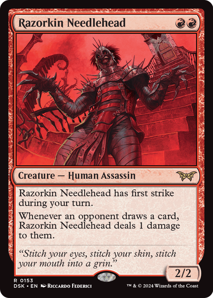 Razorkin Needlehead [Duskmourn: House of Horror] Foil