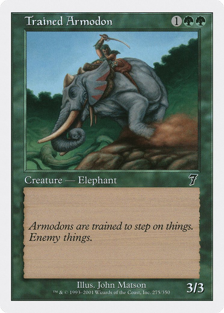 Trained Armodon (7ED-275) - Seventh Edition