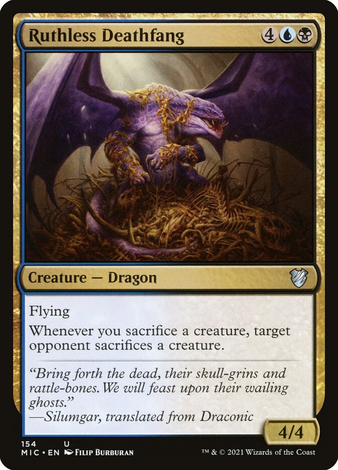 Ruthless Deathfang 154/38 (Commander: Innistrad: Midnight Hunt) 
