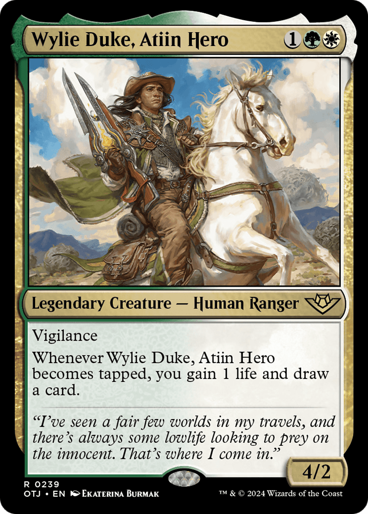 Wylie Duke, Atiin Hero [Outlaws of Thunder Junction] Foil