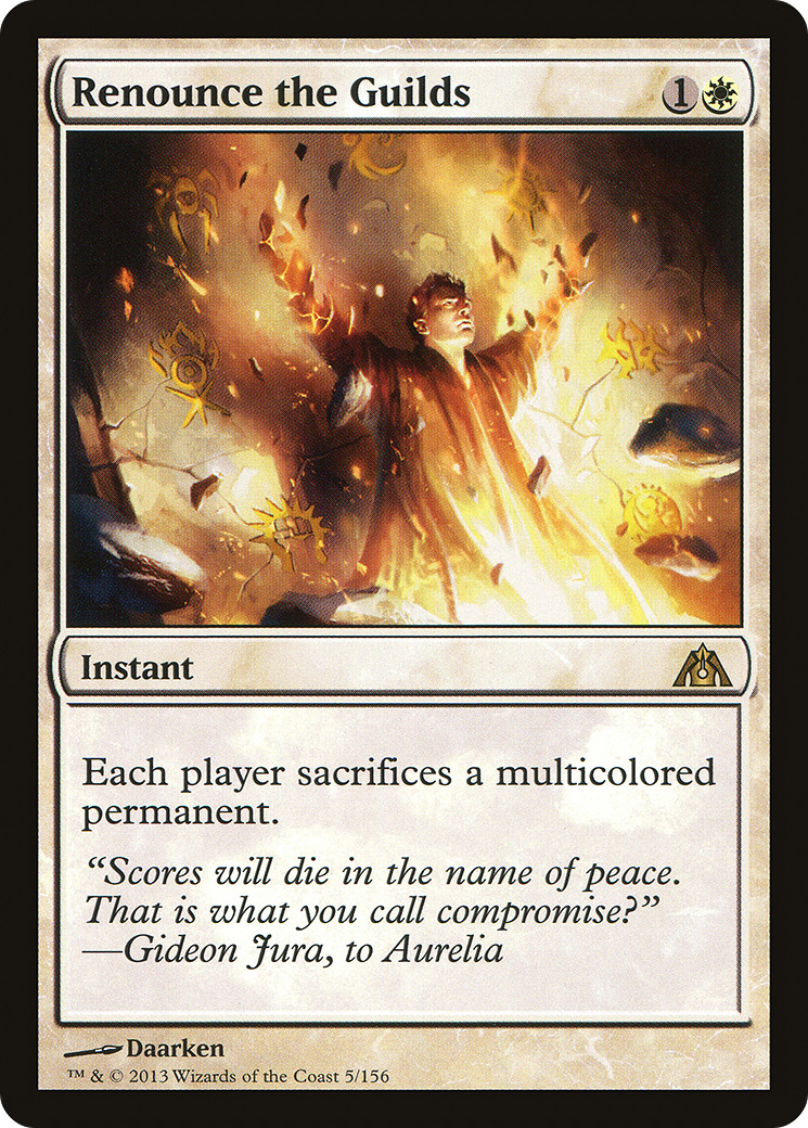 Renounce the Guilds [Dragon's Maze] Foil