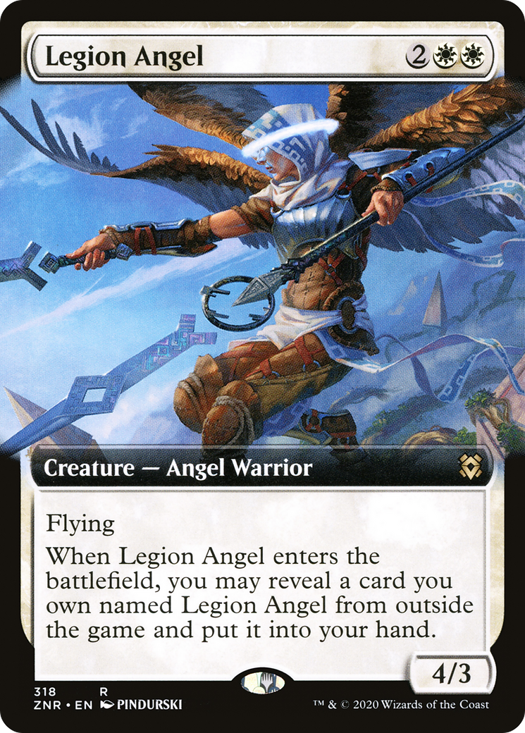 Legion Angel (Extended Art) [Zendikar Rising] Foil