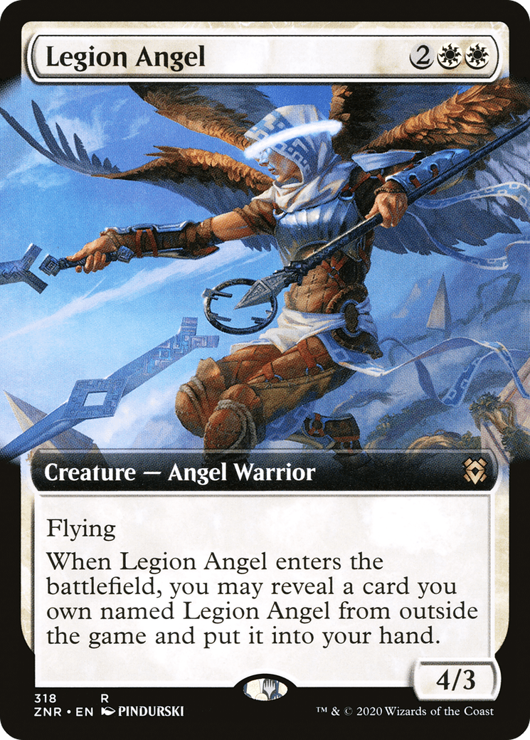 Legion Angel (Extended Art) [Zendikar Rising] Foil