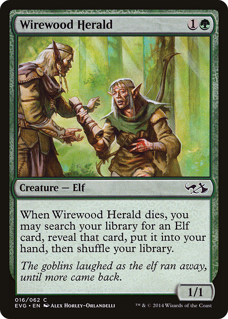 Wirewood Herald () [Duel Decks Anthology: Elves vs. Goblins]  Foil