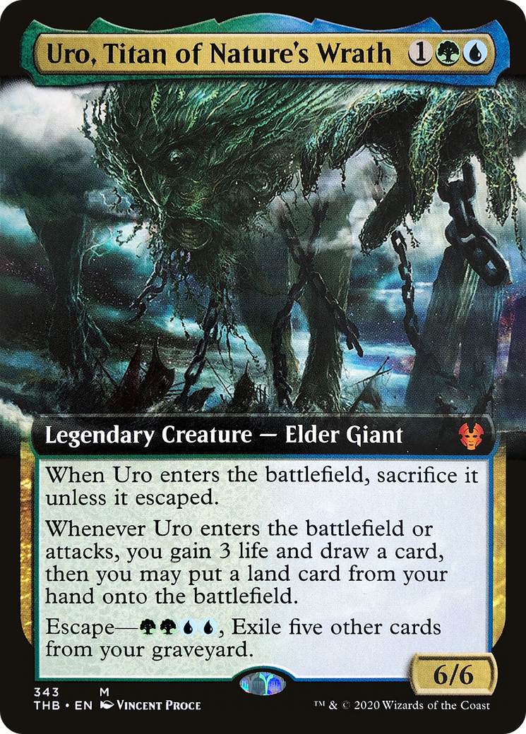 Uro, Titan of Nature's Wrath (Extended Art) [Theros Beyond Death] Foil