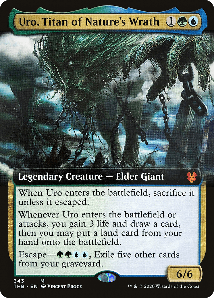 Uro, Titan of Nature's Wrath (Extended Art) [Theros Beyond Death] Foil