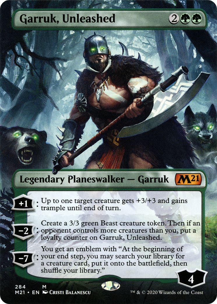 Garruk, Unleashed (Borderless) [Core Set 2021] Foil