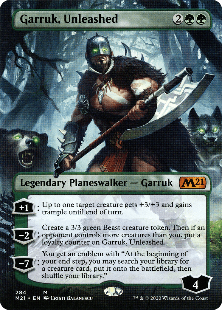 Garruk, Unleashed (Borderless) [Core Set 2021] Foil