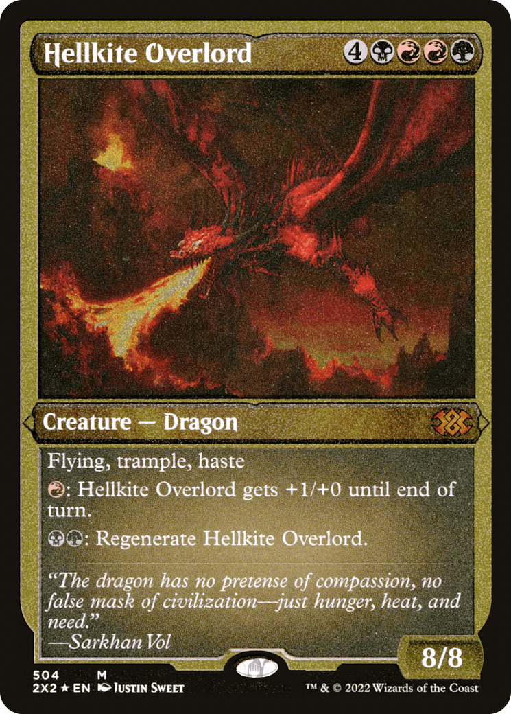 Hellkite Overlord (Foil Etched) |  Foil (504) [Double Masters 2022]