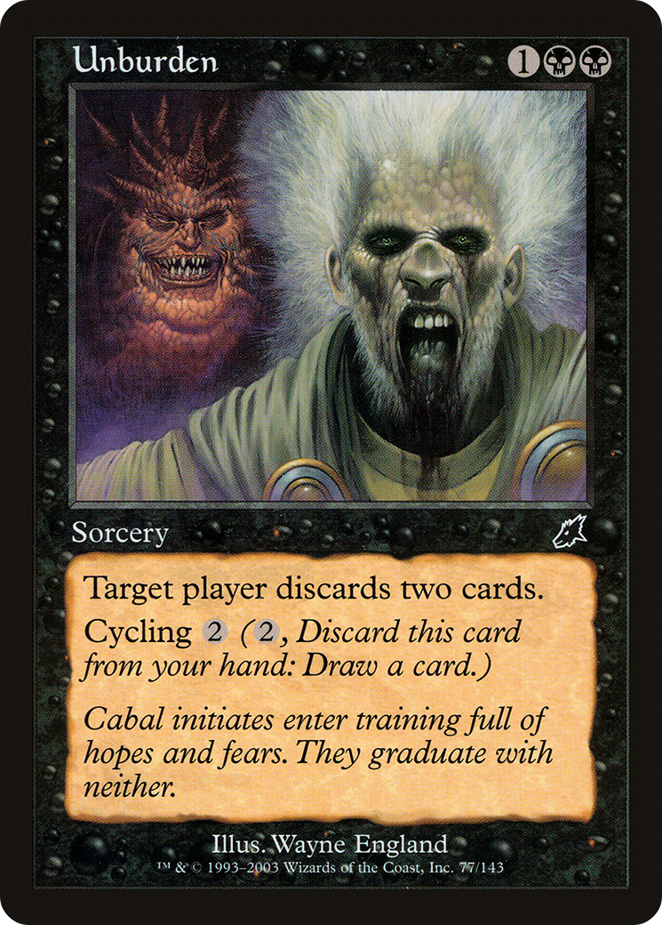 Unburden [Scourge] Foil