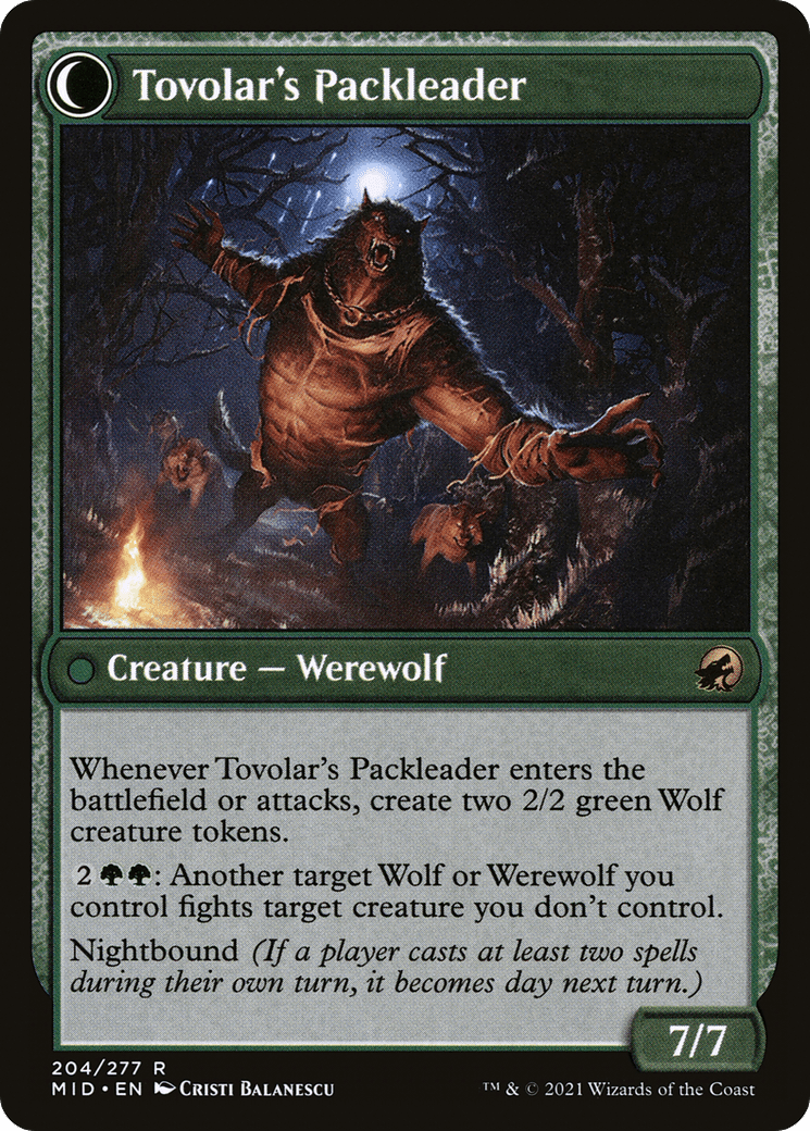 Tovolar's Huntmaster // Tovolar's Packleader |  (MID-204) [The List]