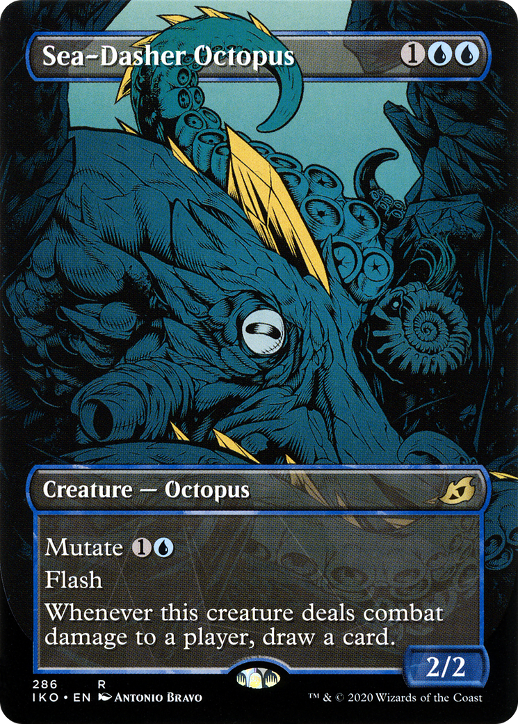 Sea-Dasher Octopus (Showcase) [Ikoria: Lair of Behemoths] Foil