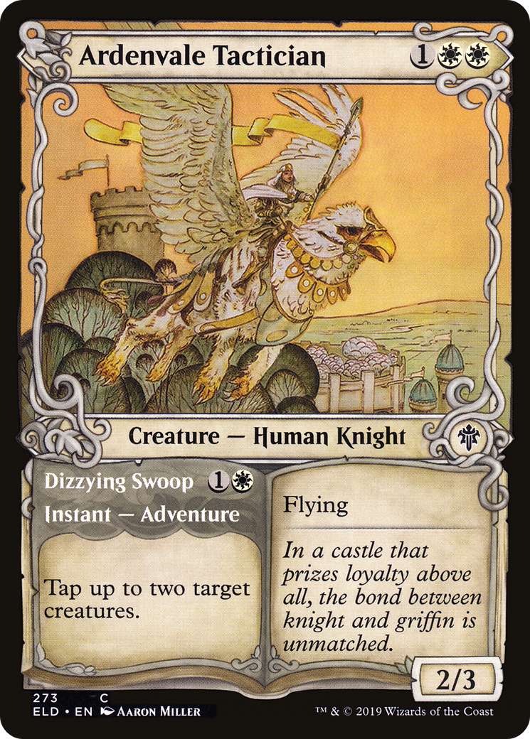 Ardenvale Tactician // Dizzying Swoop (Showcase) [Throne of Eldraine] Foil